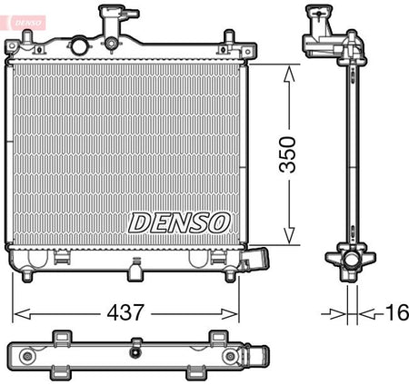 Denso DRM41009 Radiator, engine cooling - 1