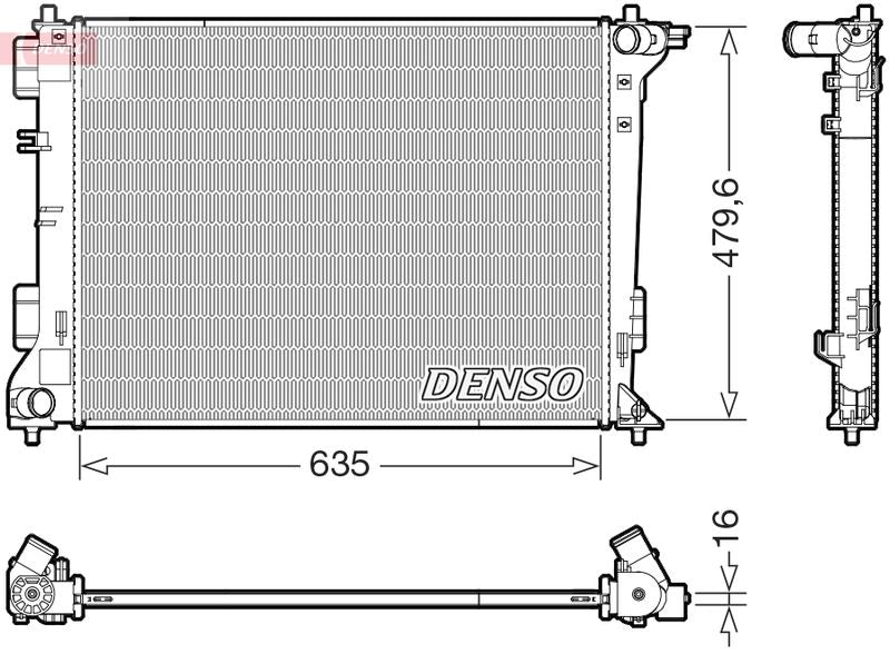 Denso DRM41028 Radiator, engine cooling - 1