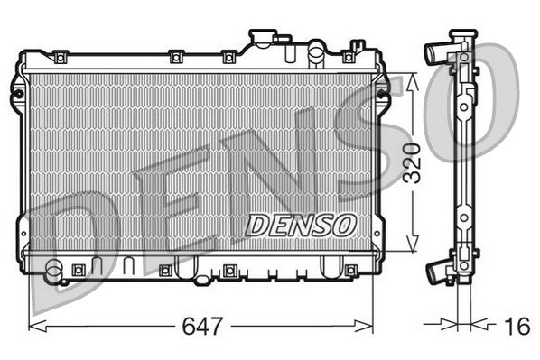 Denso DRM44015 Radiator, engine cooling - 1