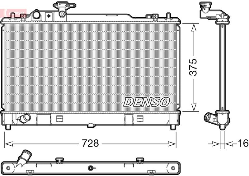 Denso DRM44033 Radiator, engine cooling - 1