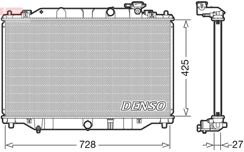 Denso DRM44040 Radiator, engine cooling - 1