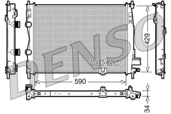 Denso DRM46018 Radiator, engine cooling - 1