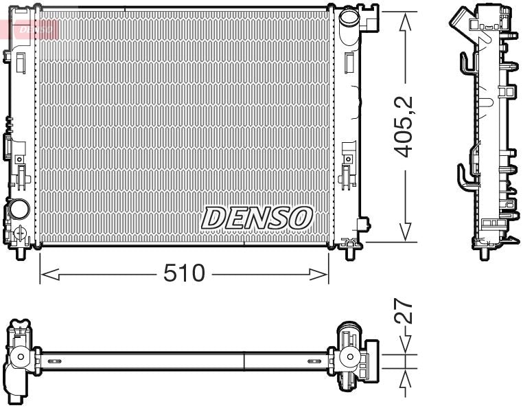 Denso DRM46076 Radiator, engine cooling - 1