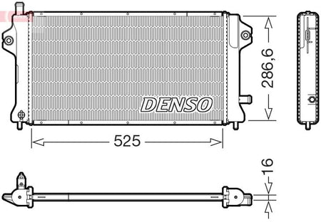 Denso DRM46077 Radiator, engine cooling - 1