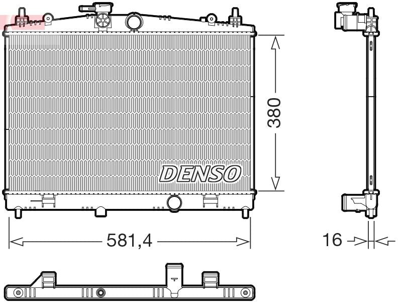 Denso DRM46079 Radiator, engine cooling - 1