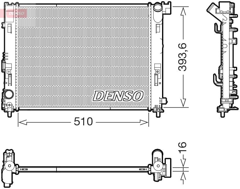 Denso DRM46103 Radiator, engine cooling - 1