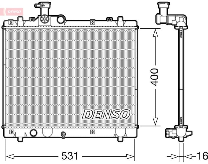 Denso DRM47034 Radiator, engine cooling - 1