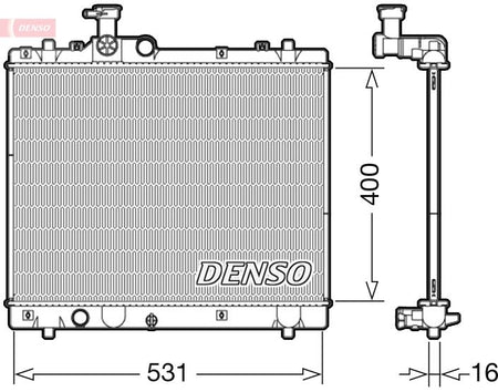 Denso DRM47034 Radiator, engine cooling - 1
