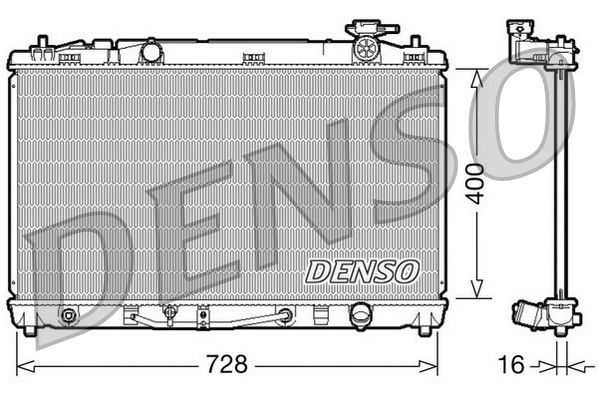 Denso DRM50042 Radiator, engine cooling - 1