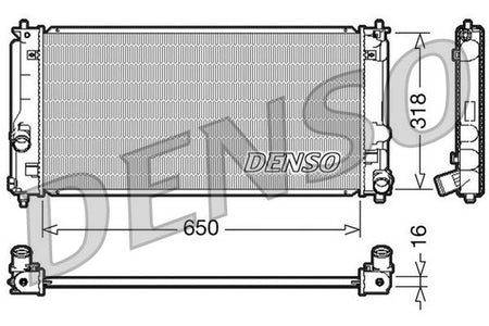 Denso DRM50044 Radiator, engine cooling - 1