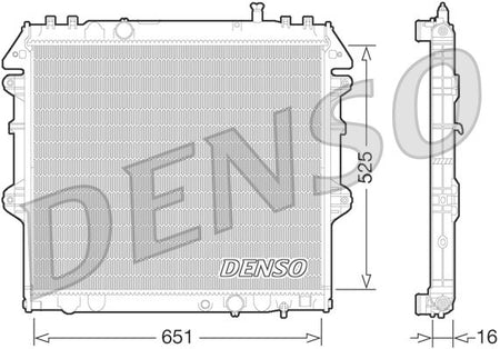 Denso DRM50069 Radiator, engine cooling - 1
