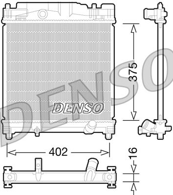 Denso DRM50077 Radiator, engine cooling - 1