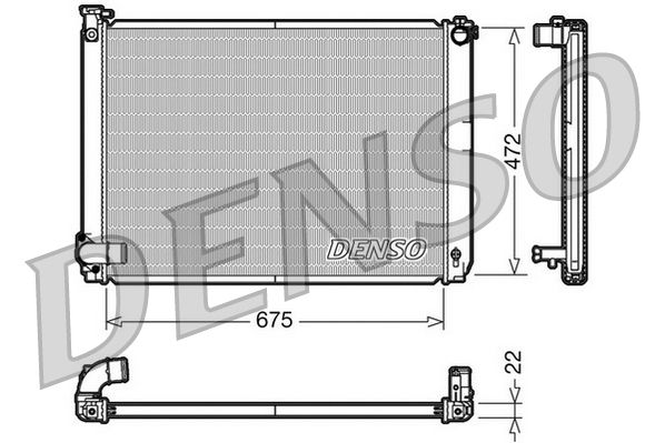 Denso DRM51005 Radiator, engine cooling - 1