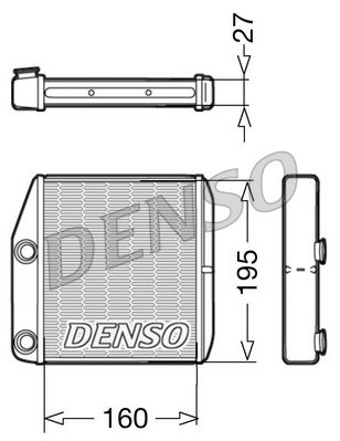 Denso DRR09075 Heat Exchanger, interior heating - 1