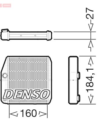 Denso DRR09076 Heat Exchanger, interior heating - 1