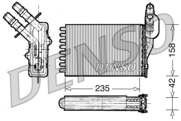 Denso DRR23001 Heat Exchanger, interior heating - 1