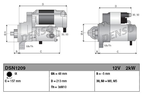 Denso DSN1209 Starter - 3