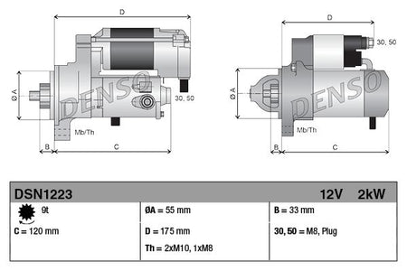 Denso DSN1223 Starter - 3