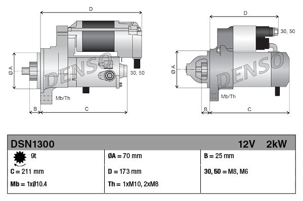 Denso DSN1300 Starter - 4