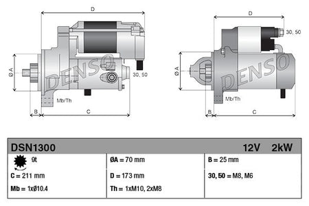 Denso DSN1300 Starter - 4