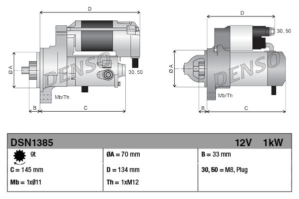 Denso DSN1385 Starter - 3