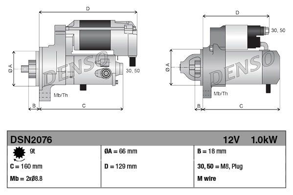 Denso DSN2076 Starter - 3