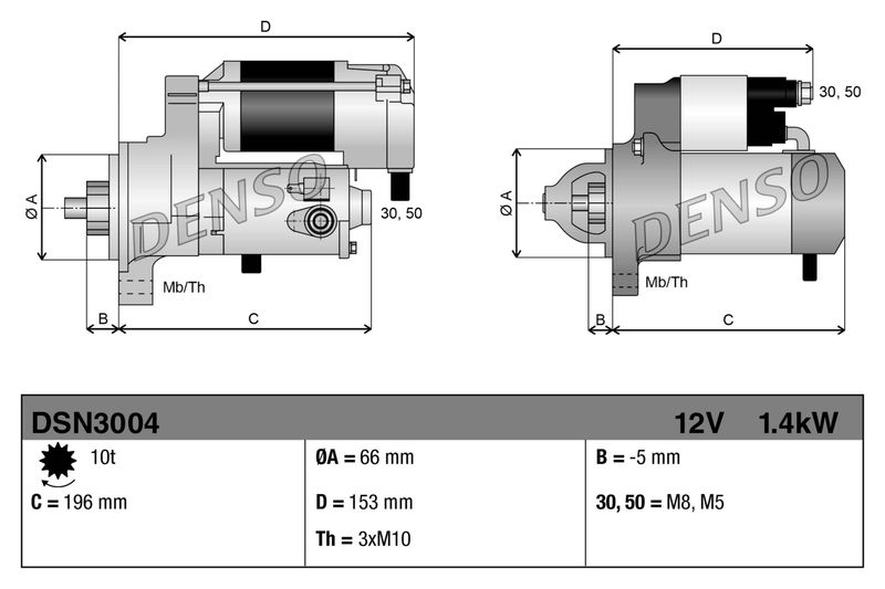 Denso DSN3004 Starter - 3