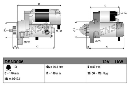 Denso DSN3006 Starter - 3