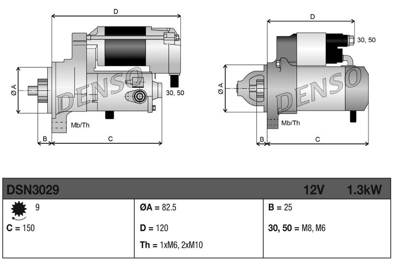 Denso DSN3029 Starter - 3