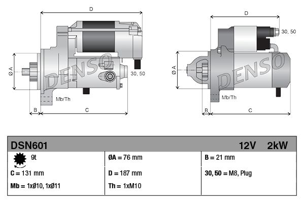 Denso DSN601 Starter - 3