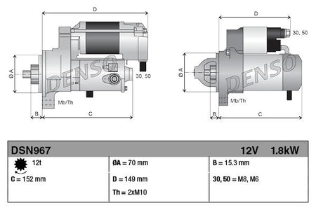 Denso DSN967 Starter - 3