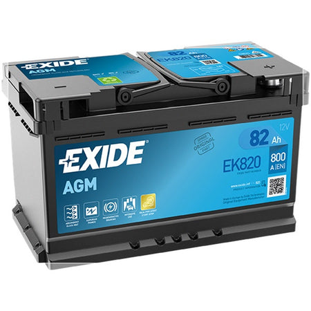 Exide AGM Battery  - 12 V - 82Ah - 800CCA
