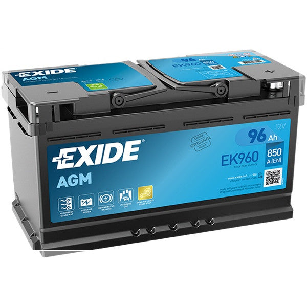 Exide AGM Battery  - 12 V - 96Ah - 850CCA