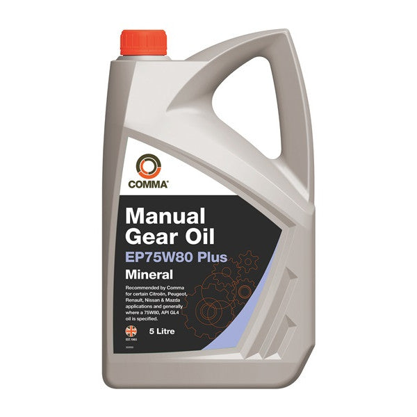 Comma Gear Oil Ep75W80 Plus - 5 Litre