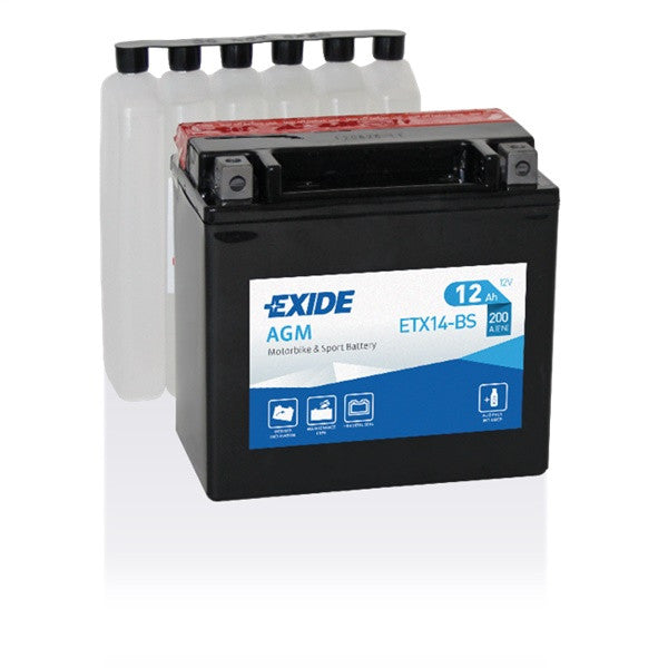 Exide Motorcycle Battery  - 12 V - 12Ah - 200CCA