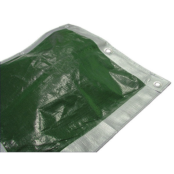 Tarpaulin - Heavy Duty - Green / Silver - 5.4m x 5.4m