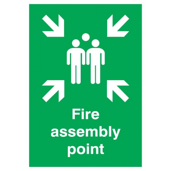 Fire Assembly Point Sign - Rigid Polypropylene - 297mm x 210mm