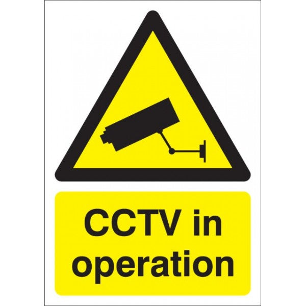 CCTV In Operation Sign - Rigid Polypropylene - 210mm x 148mm