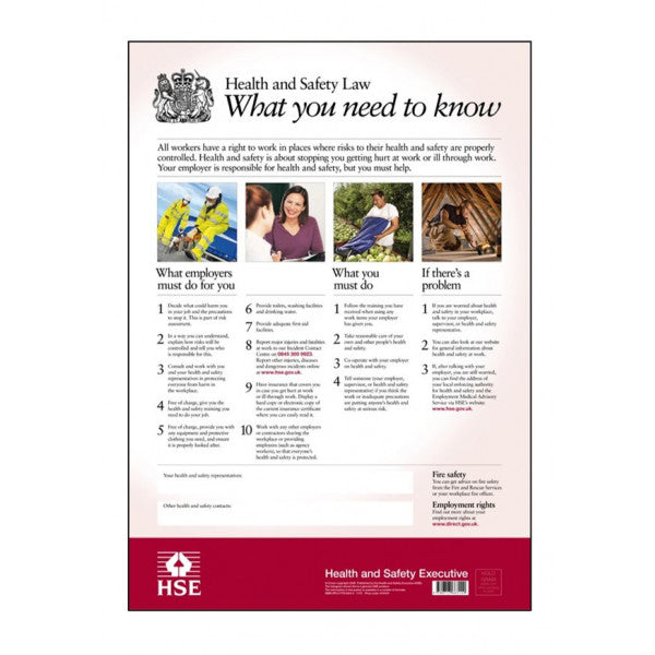 Health & Safety Law Poster - A3