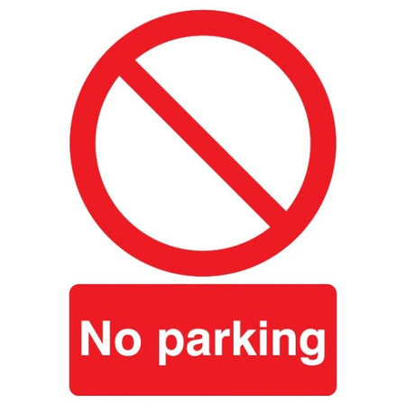 No Parking Sign - Rigid Polypropylene - 297mm x 210mm