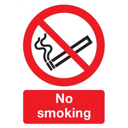 No Smoking Sign - Rigid Polypropylene - 210mm x 148mm