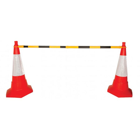 Retractable Cone Bar Barrier - Yellow/Black