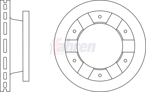 Fahren FBD7325 Brake Disc - 1