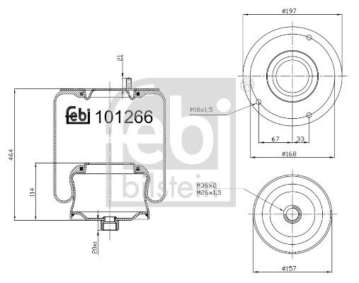 Febi 101266 Bellow, air suspension - 1