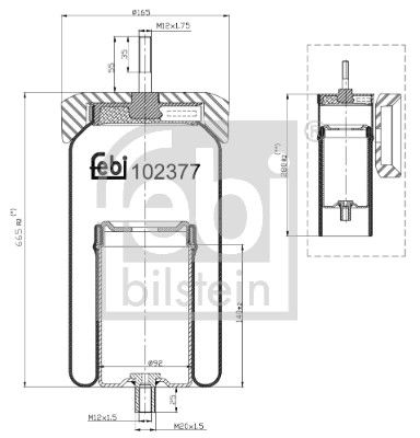 Febi 102377 Bellow, air suspension - 1
