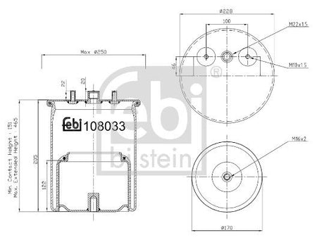 Febi 108033 Bellow, air suspension - 1