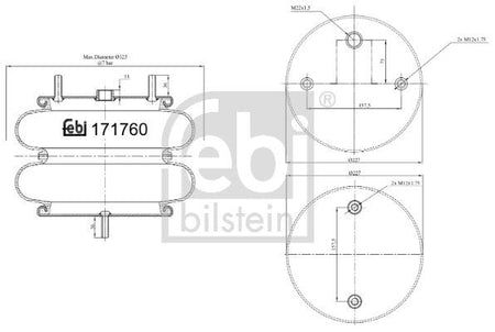 Febi 171760 Bellow, air suspension - 1