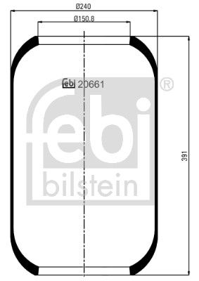 Febi 20661 Bellow, air suspension - 1