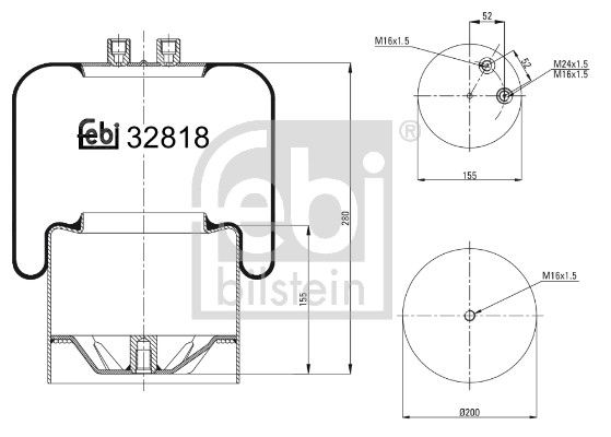 Febi 32818 Bellow, air suspension - 1