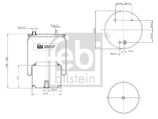 Febi 38607A Bellow, air suspension - 1